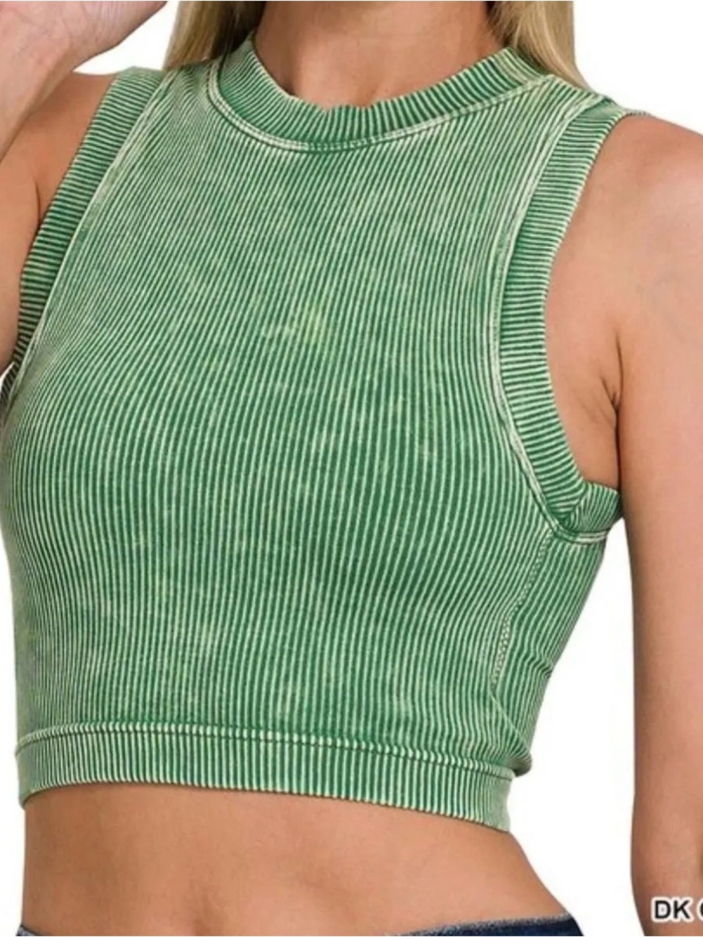Zenana Kelly Green Ribbed Too - Picture 4 of 4